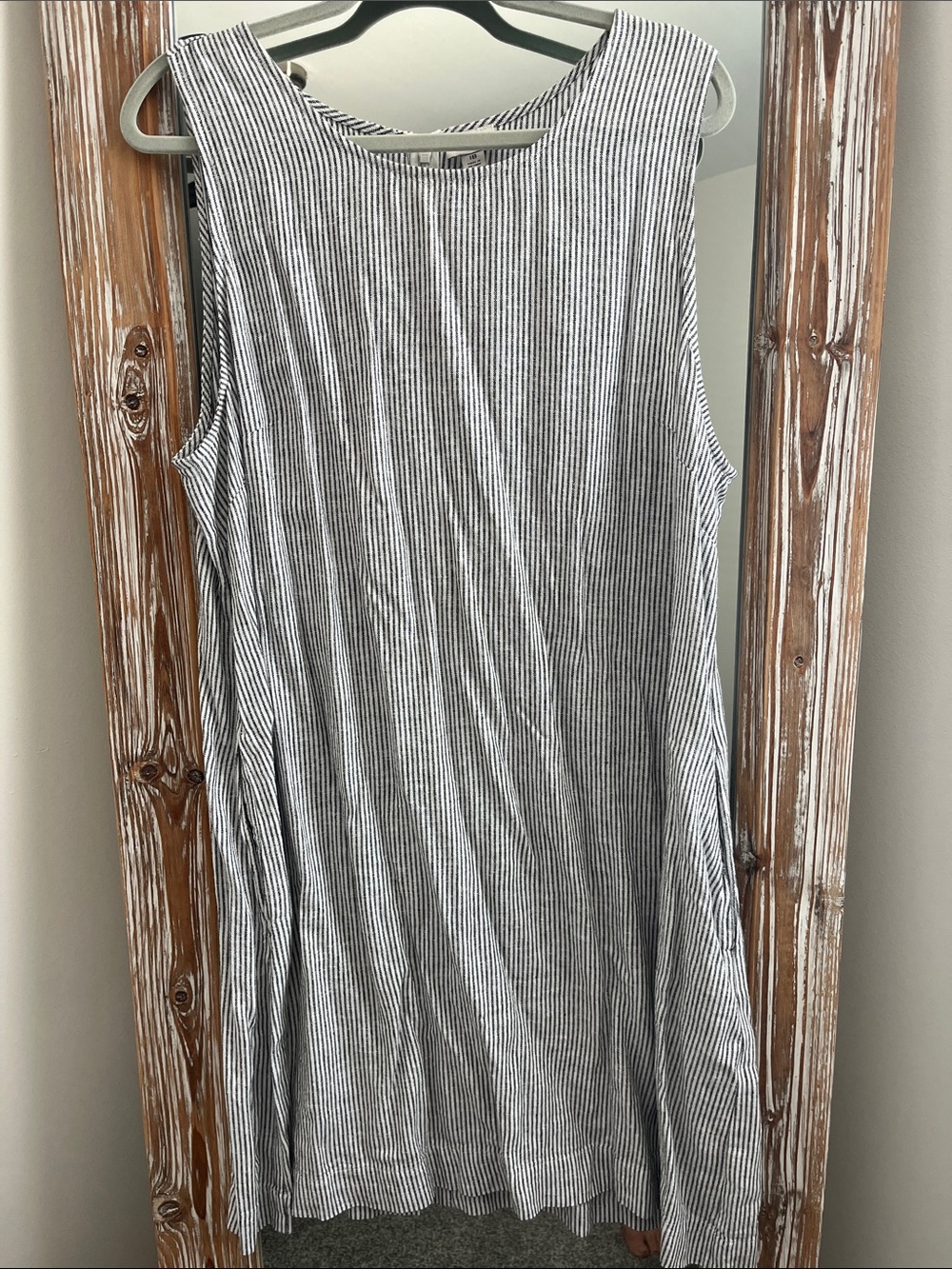 J. Crew Black & White Striped Sleeveless Dress